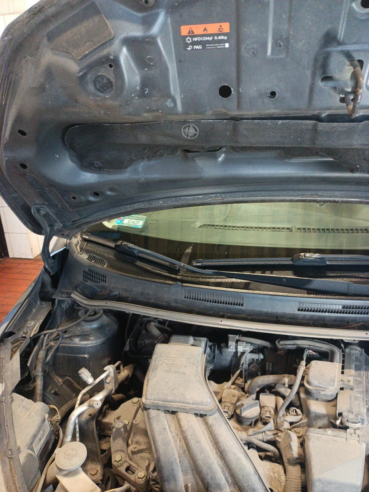 Informacja o wymianie rozrządu - NISSAN NOTE