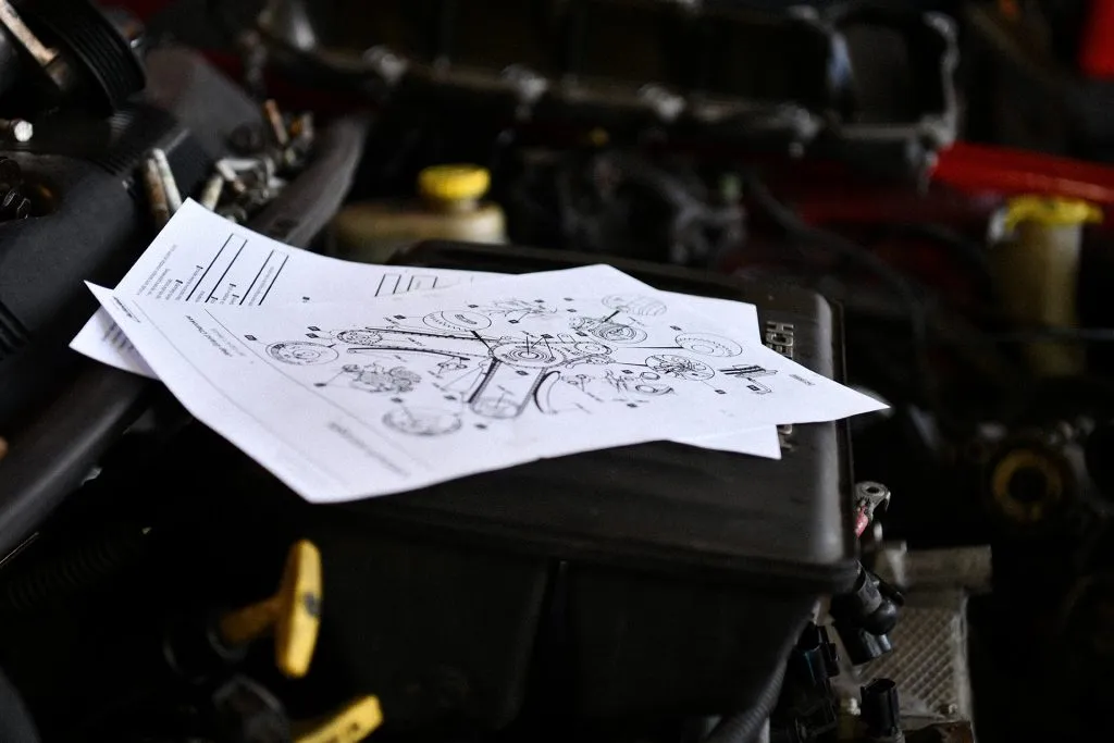 Dokumentacja techniczna przy silniku Jeepa Grand Cherokee 4.7 V8