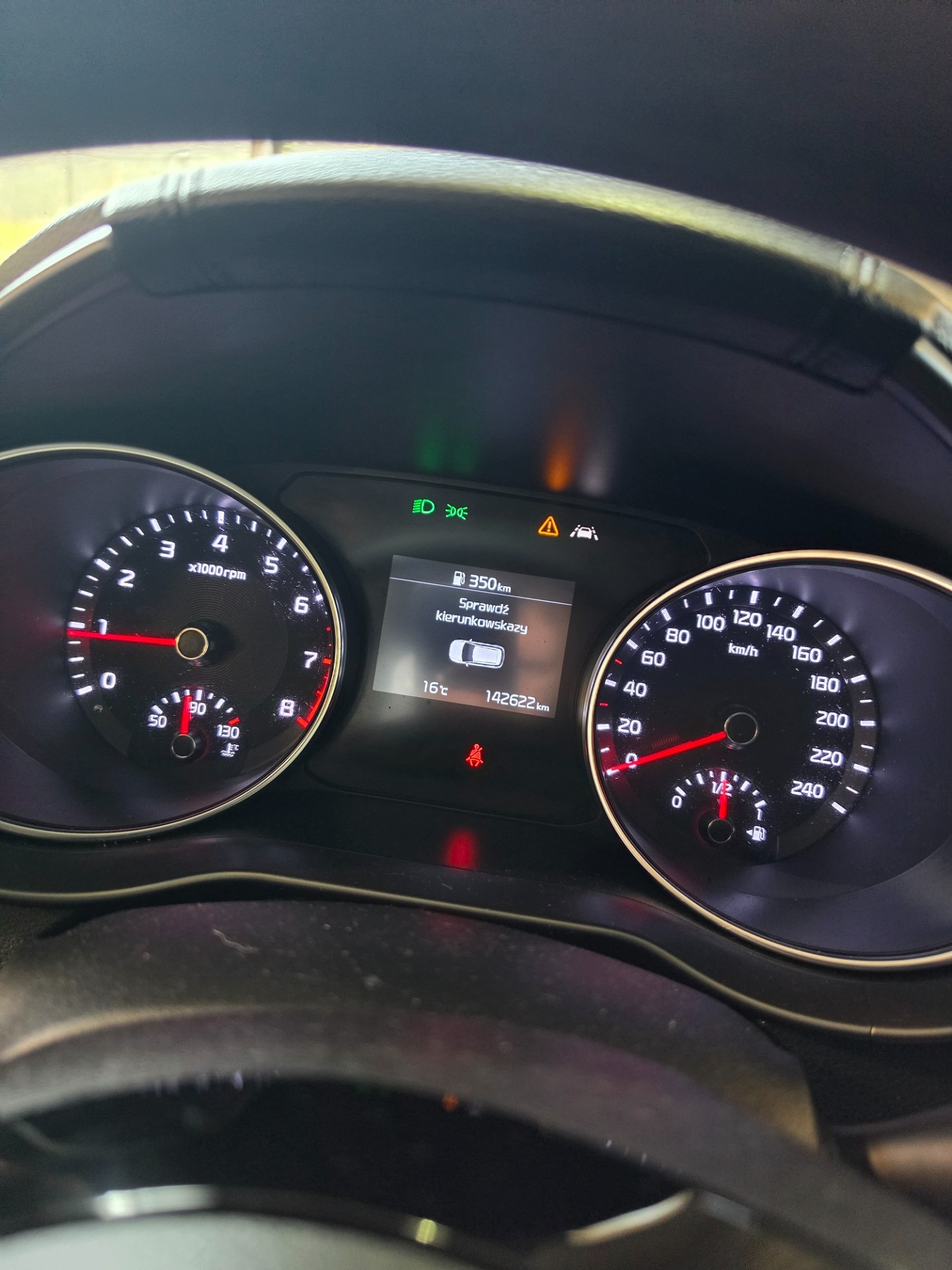 Wskazania deski rozdzielczej - KIA CEED