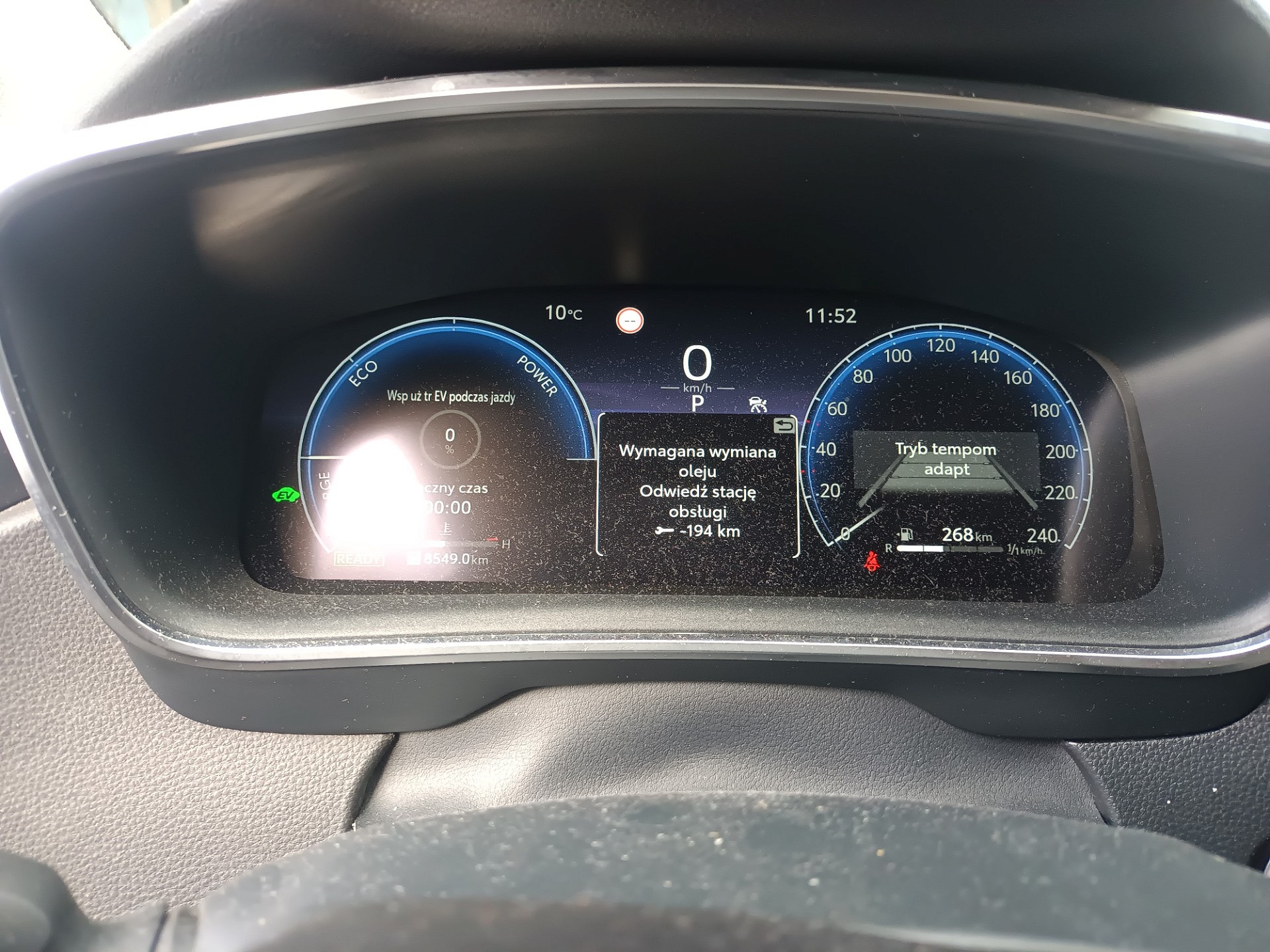 Komunikaty na desce rozdzielczej - TOYOTA COROLLA sedan
