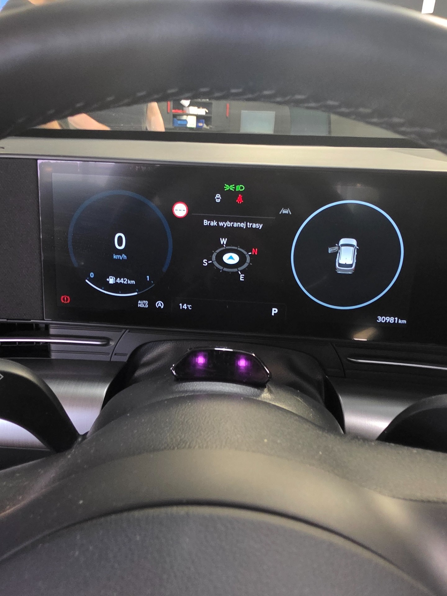 Komunikaty na desce rozdzielczej - HYUNDAI KONA