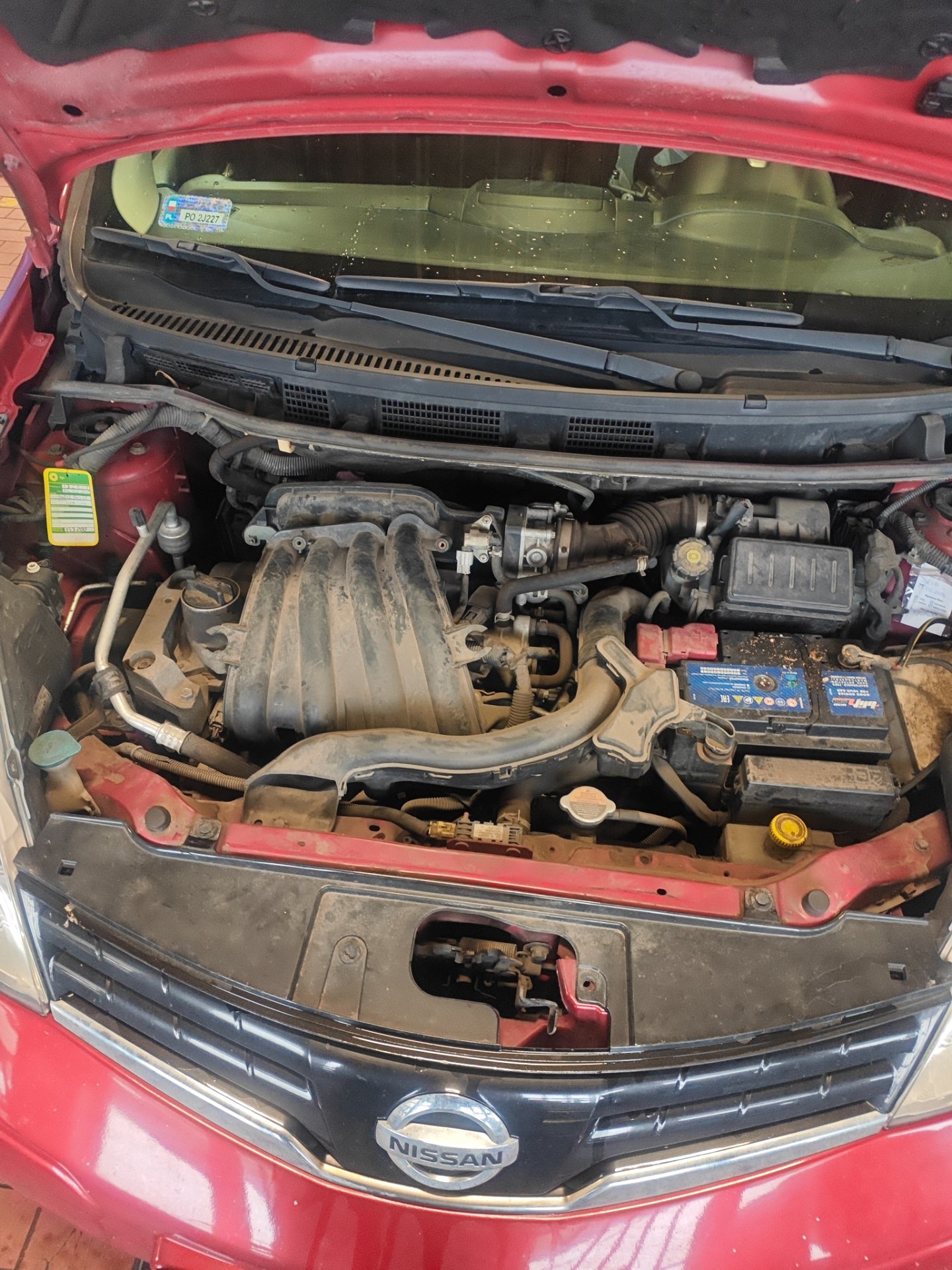 Informacja o wymianie rozrządu - NISSAN NOTE