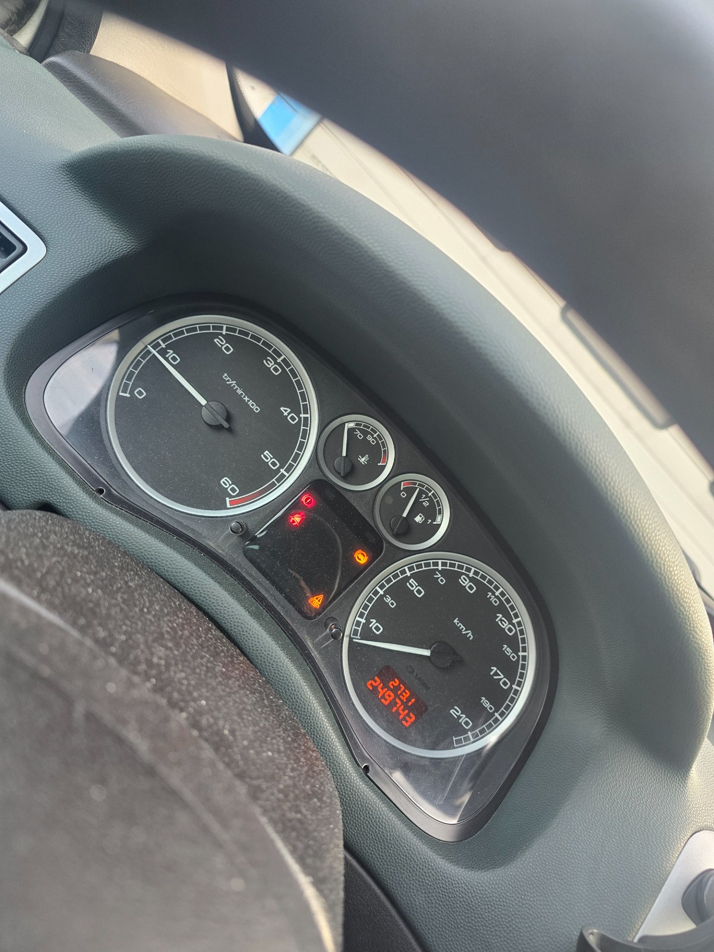 Komunikaty na desce rozdzielczej - PEUGEOT 307 SW