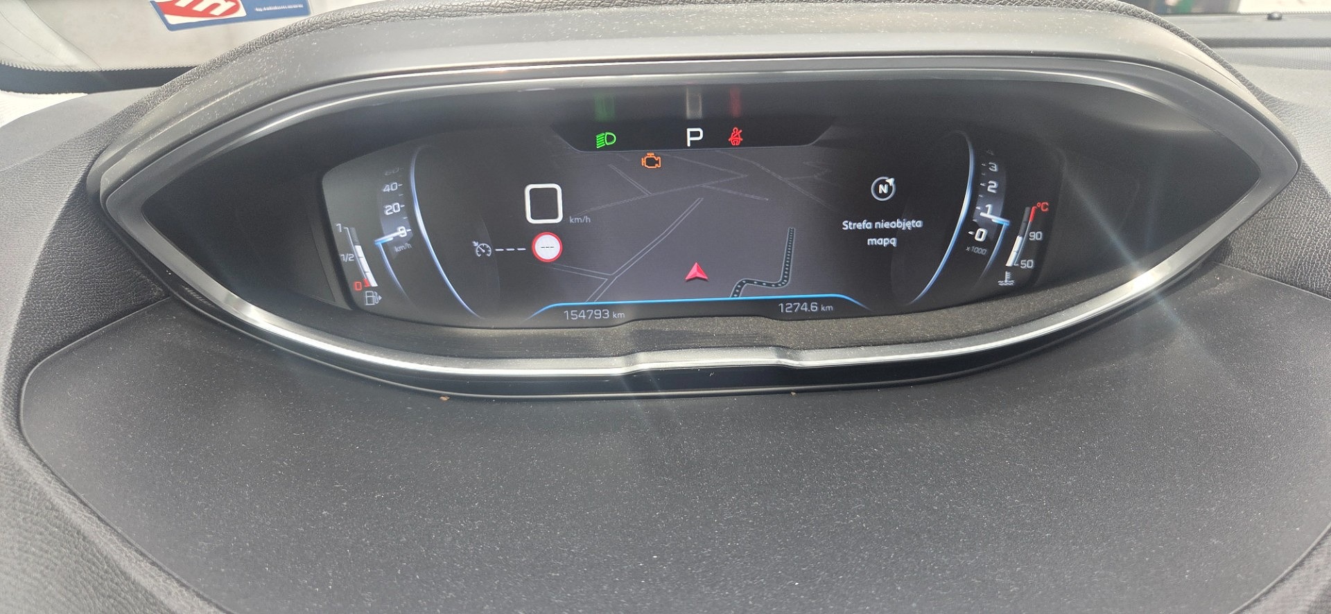 Komunikaty na desce rozdzielczej - PEUGEOT 5008 II